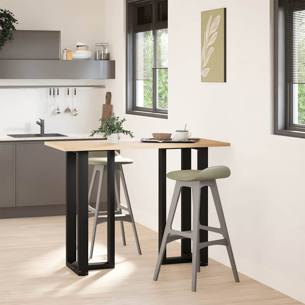 vidaXL Pieds de table de bar en T 2 pcs Noir 40x35x(100-101) cm Acier