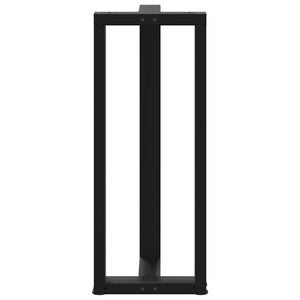 Schwarze Bartischbeine T-Form, 2er Set