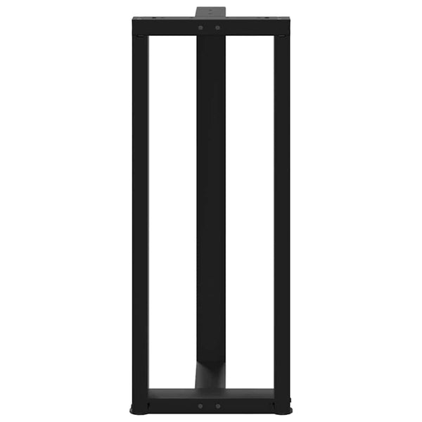 Schwarze Bartischbeine T-Form, 2er Set