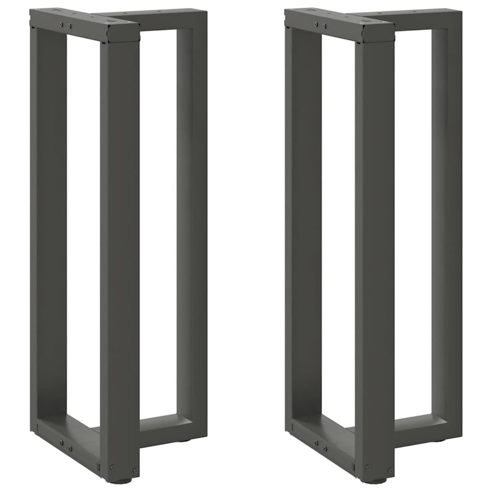 vidaXL Pieds de table de bar en T 2 pcs Anthracite 40x35x(100-101) cm Acier