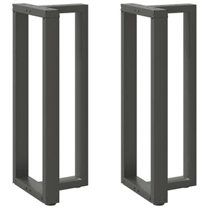 vidaXL Pieds de table de bar en T 2 pcs Anthracite 40x35x(100-101) cm Acier