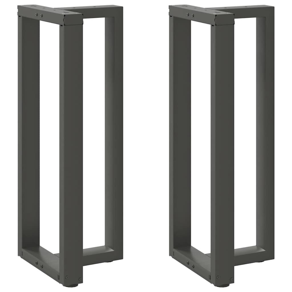 vidaXL Pieds de table de bar en T 2 pcs Anthracite 40x35x(100-101) cm Acier