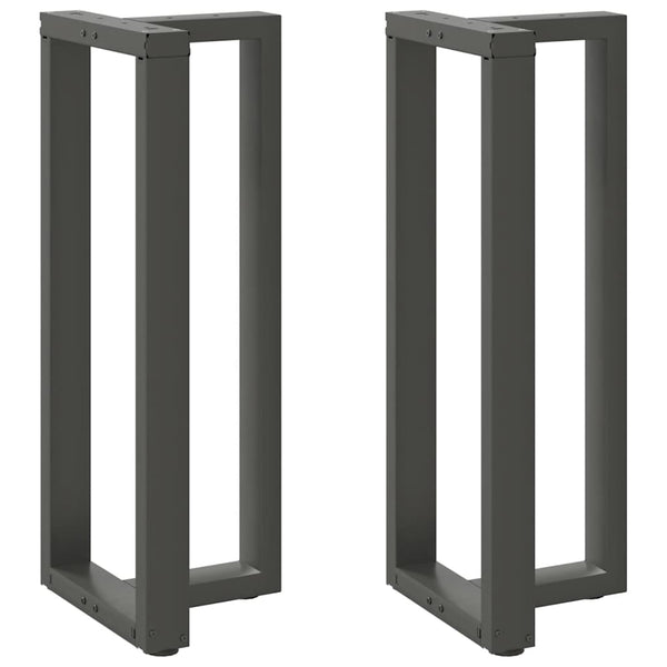 vidaXL Pieds de table de bar en T 2 pcs Anthracite 40x35x(100-101) cm Acier