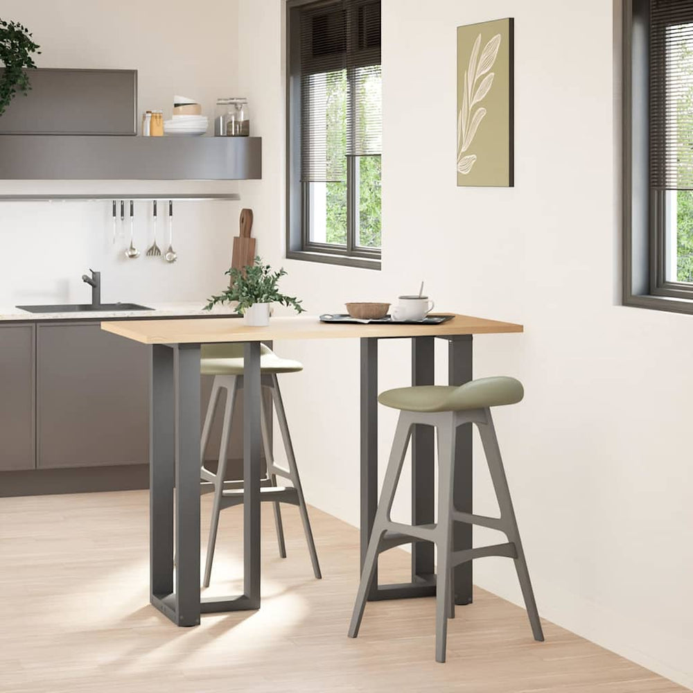 vidaXL Pieds de table de bar en T 2 pcs Anthracite 40x35x(100-101) cm Acier