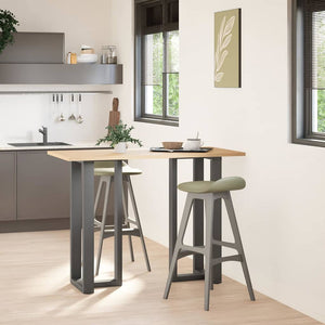 vidaXL Pieds de table de bar en T 2 pcs Anthracite 40x35x(100-101) cm Acier