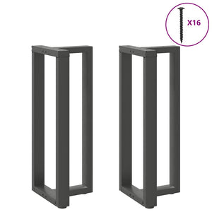 vidaXL Pieds de table de bar en T 2 pcs Anthracite 40x35x(100-101) cm Acier