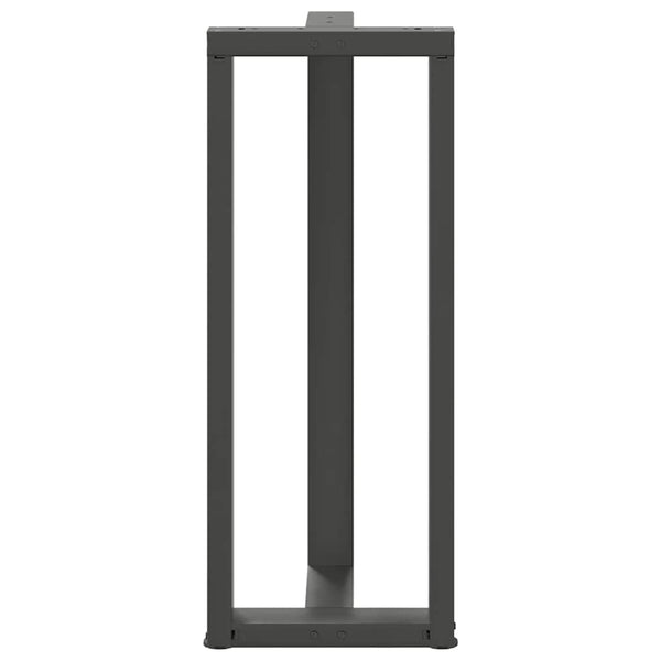 vidaXL Pieds de table de bar en T 2 pcs Anthracite 40x35x(100-101) cm Acier