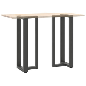 vidaXL Pieds de table de bar en T 2 pcs Anthracite 40x35x(100-101) cm Acier