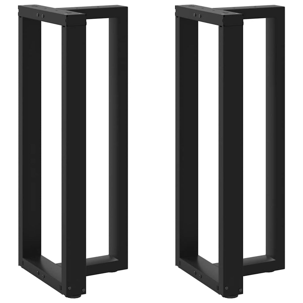 vidaXL Pieds de table de bar en T 2 pcs. Noir 50x35x(100-101) cm Acier