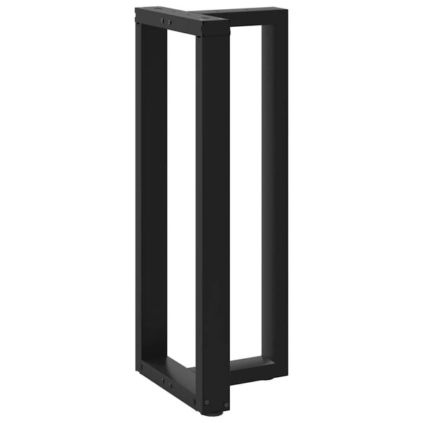 Bartischbeine T-Form, 2er Set, Schwarz