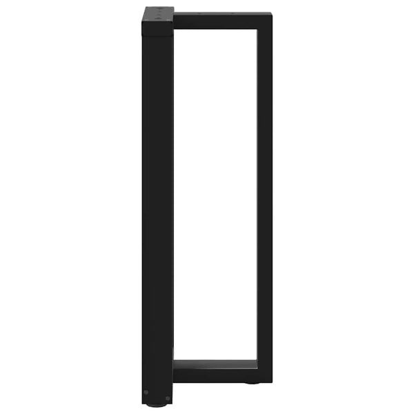 Bartischbeine T-Form, 2er Set, Schwarz