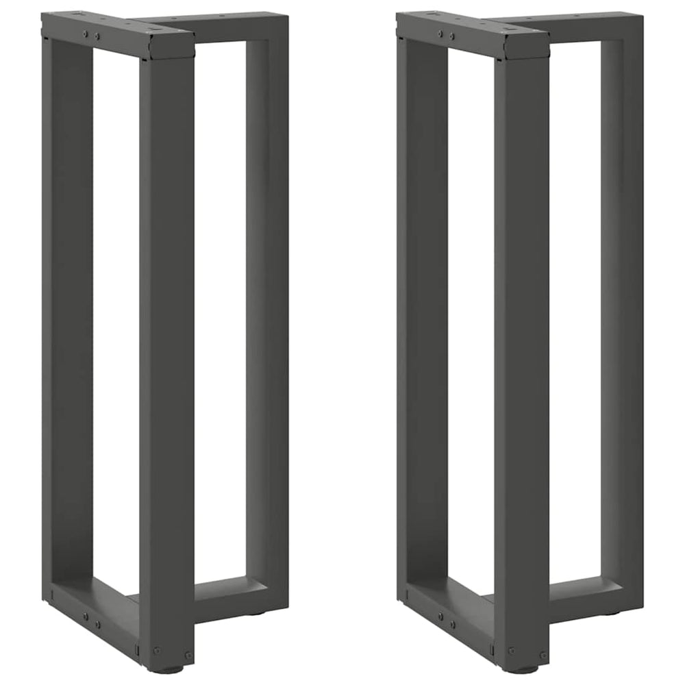 vidaXL Pieds de table de bar en T 2 pcs Anthracite 50x35x(100-101) cm Acier