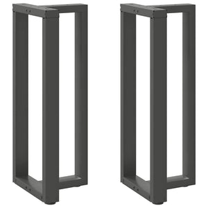 vidaXL Pieds de table de bar en T 2 pcs Anthracite 50x35x(100-101) cm Acier