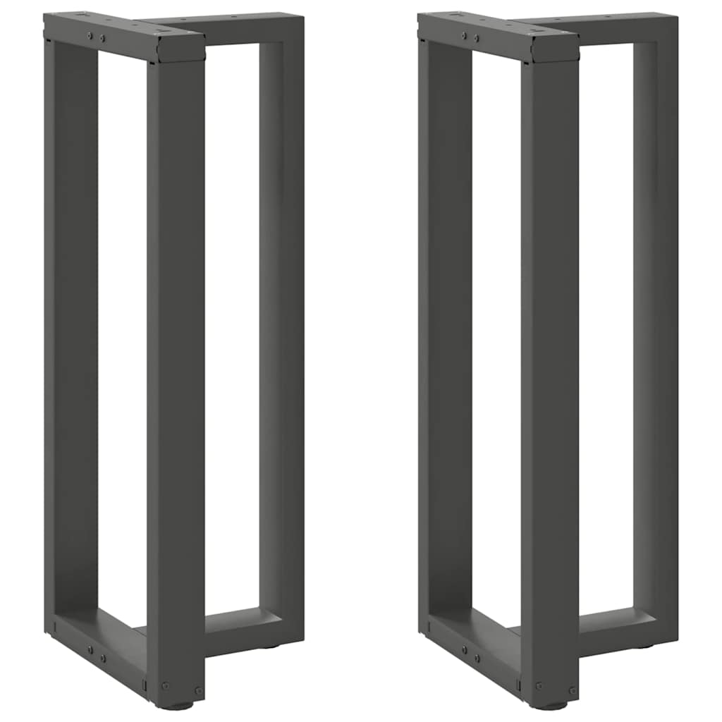 vidaXL Pieds de table de bar en T 2 pcs Anthracite 50x35x(100-101) cm Acier