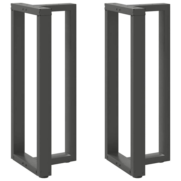 vidaXL Pieds de table de bar en T 2 pcs Anthracite 50x35x(100-101) cm Acier