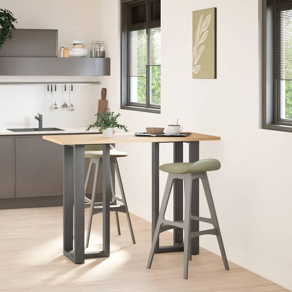 vidaXL Pieds de table de bar en T 2 pcs Anthracite 50x35x(100-101) cm Acier
