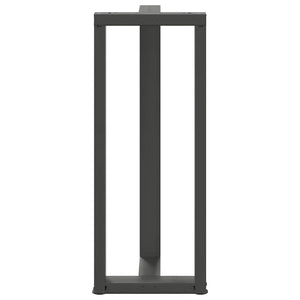 vidaXL Pieds de table de bar en T 2 pcs Anthracite 50x35x(100-101) cm Acier