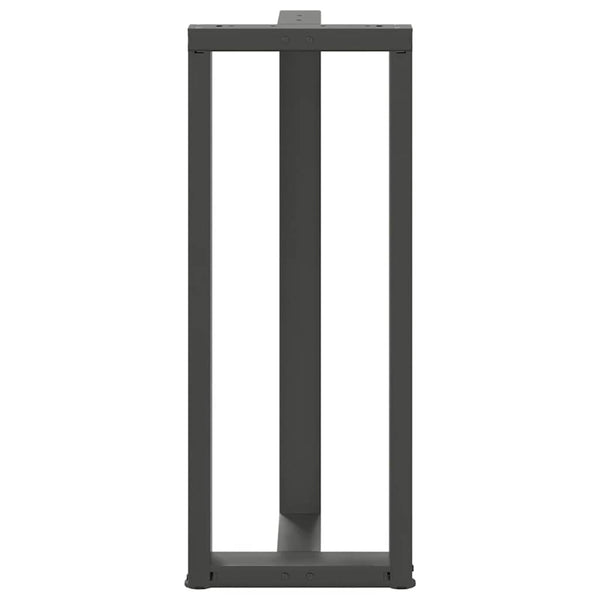 vidaXL Pieds de table de bar en T 2 pcs Anthracite 50x35x(100-101) cm Acier