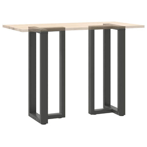 vidaXL Pieds de table de bar en T 2 pcs Anthracite 50x35x(100-101) cm Acier