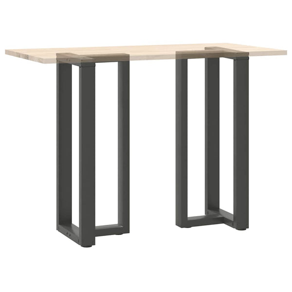 vidaXL Pieds de table de bar en T 2 pcs Anthracite 50x35x(100-101) cm Acier