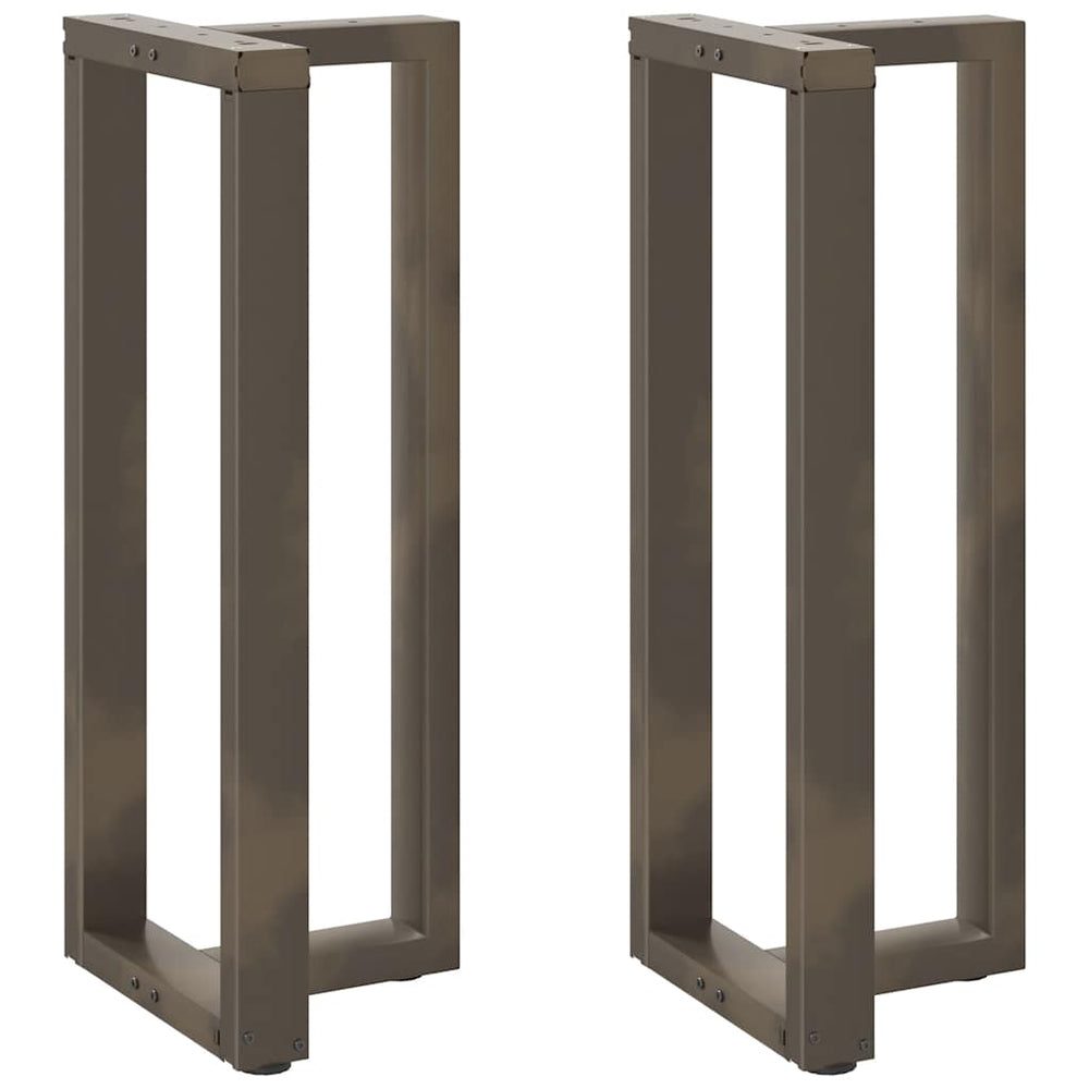 vidaXL Pieds de table de bar en T 2 pcs Acier brut 50x35x(100-101) cm Acier