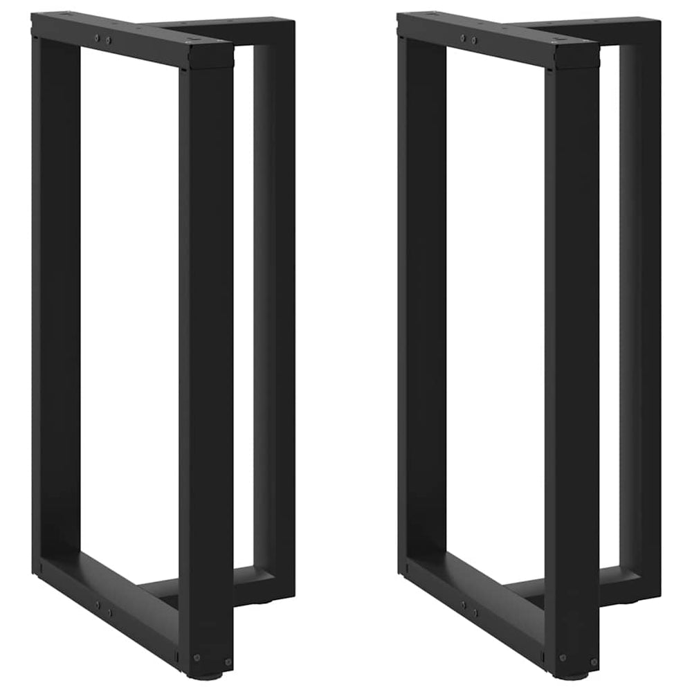 vidaXL Pieds de table de bar en forme de T 2 pcs. Noir 60x35x(100-101) cm Acier