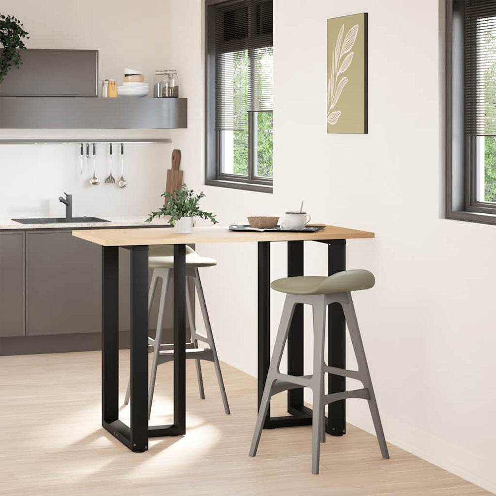 vidaXL Pieds de table de bar en forme de T 2 pcs. Noir 60x35x(100-101) cm Acier