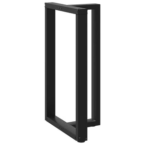 Bartischbeine T-Form, 2er Set, Schwarz