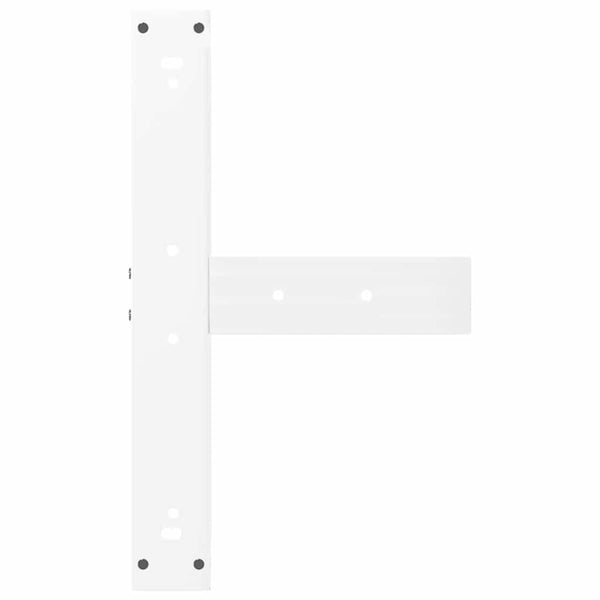 Weiße Bartischbeine T-Form, 2er Set