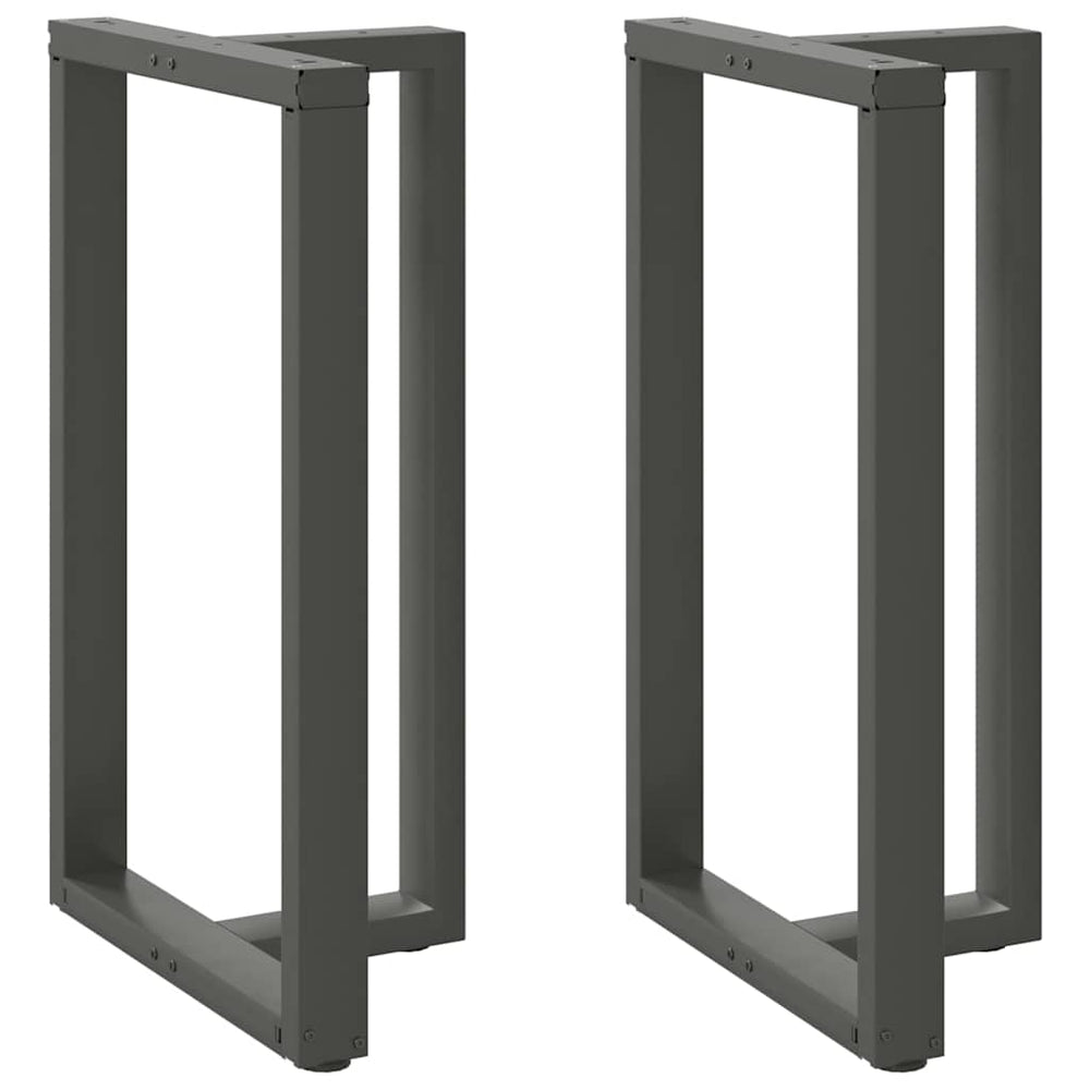 vidaXL Pieds de table de bar en T 2 pcs Anthracite 60x35x(100-101) cm Acier