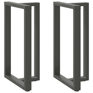 vidaXL Pieds de table de bar en T 2 pcs Anthracite 60x35x(100-101) cm Acier