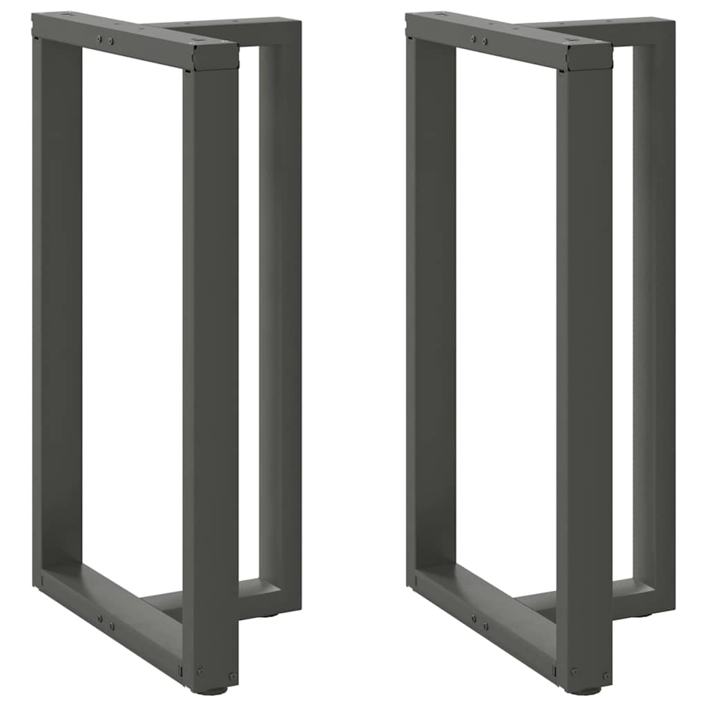 vidaXL Pieds de table de bar en T 2 pcs Anthracite 60x35x(100-101) cm Acier