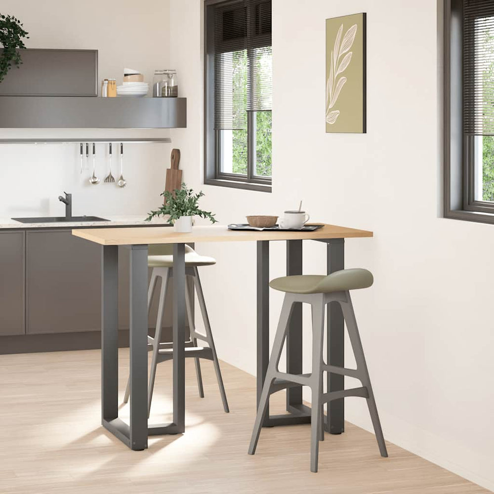 vidaXL Pieds de table de bar en T 2 pcs Anthracite 60x35x(100-101) cm Acier