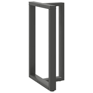 vidaXL Pieds de table de bar en T 2 pcs Anthracite 60x35x(100-101) cm Acier