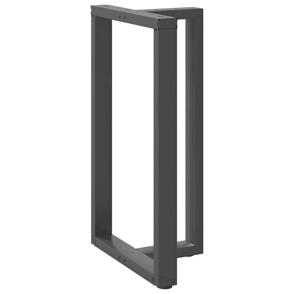 vidaXL Pieds de table de bar en T 2 pcs Anthracite 60x35x(100-101) cm Acier