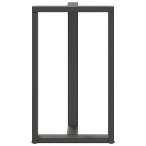vidaXL Pieds de table de bar en T 2 pcs Anthracite 60x35x(100-101) cm Acier