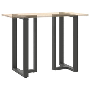 vidaXL Pieds de table de bar en T 2 pcs Anthracite 60x35x(100-101) cm Acier