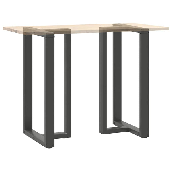 vidaXL Pieds de table de bar en T 2 pcs Anthracite 60x35x(100-101) cm Acier