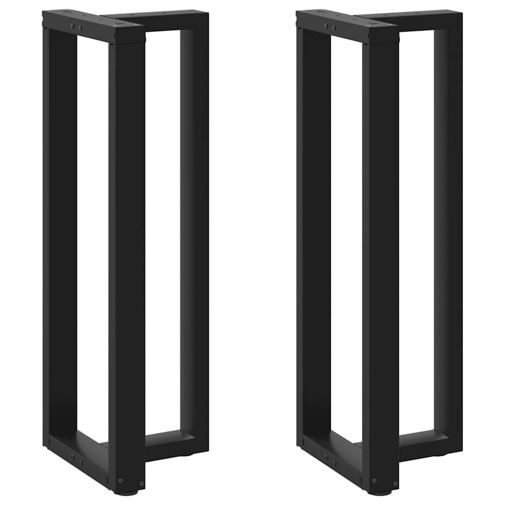 Bartischbeine T-Form Schwarz, 2er-Set
