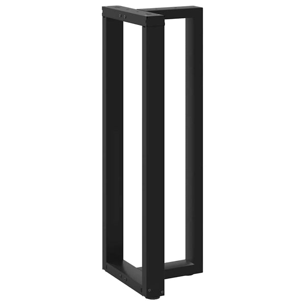 Bartischbeine T-Form Schwarz, 2er-Set