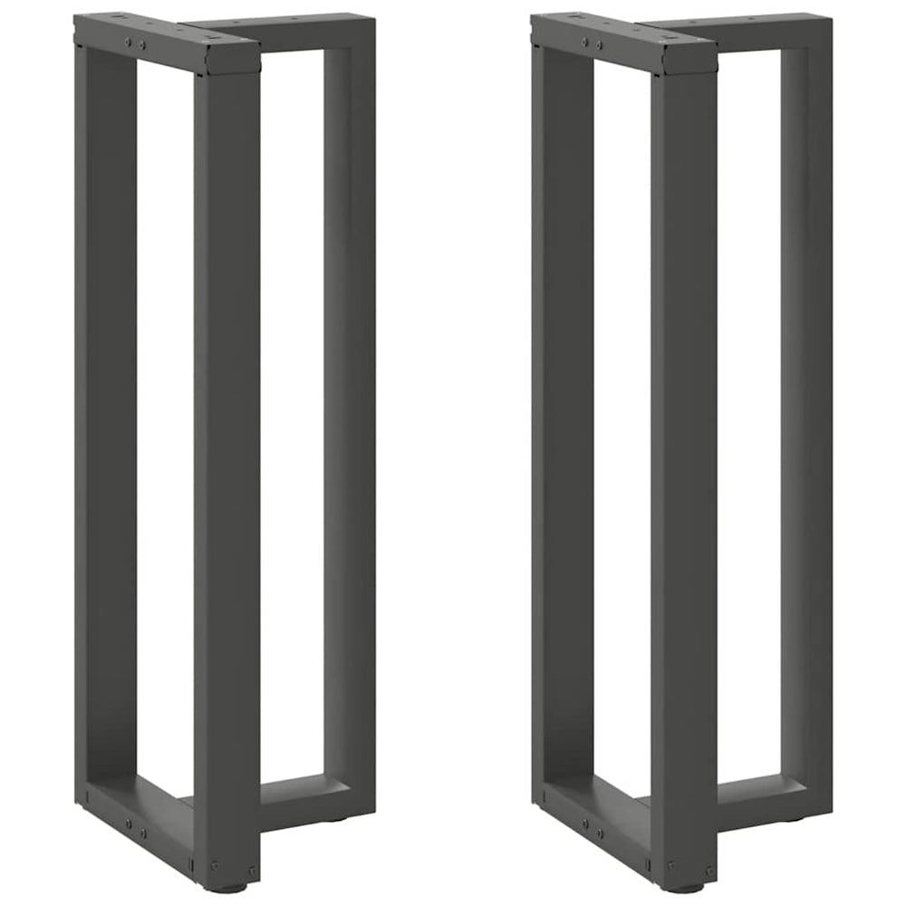 vidaXL Pieds de table de bar en T 2 pcs Anthracite 40x35x(110-111) cm Acier