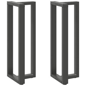 vidaXL Pieds de table de bar en T 2 pcs Anthracite 40x35x(110-111) cm Acier