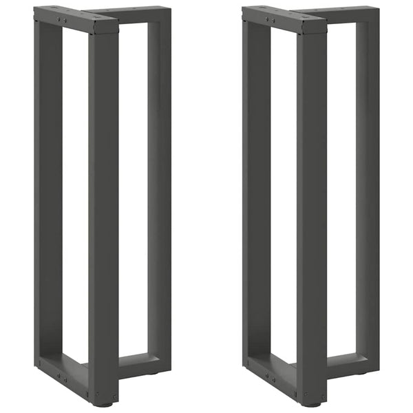 vidaXL Pieds de table de bar en T 2 pcs Anthracite 40x35x(110-111) cm Acier