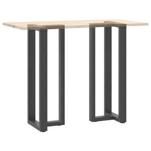 vidaXL Pieds de table de bar en T 2 pcs Anthracite 40x35x(110-111) cm Acier