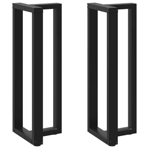 Bartischbeine T-Form, Schwarz, 2er Set