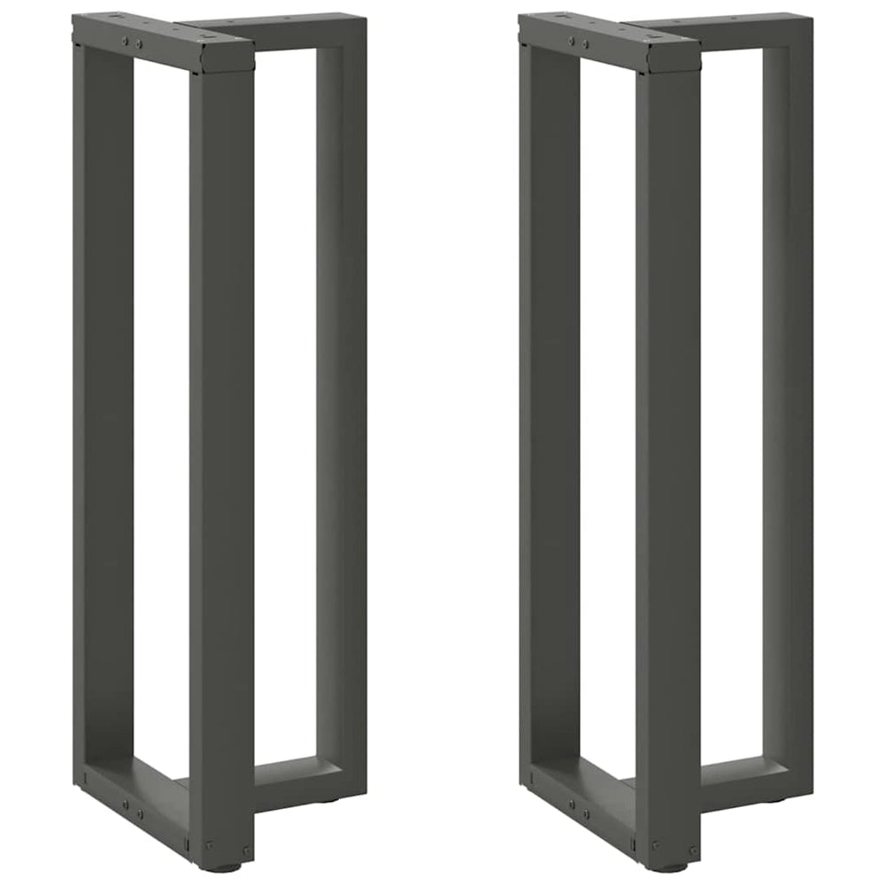 vidaXL Pieds de table de bar en T 2 pcs Anthracite 50x35x(110-111) cm Acier