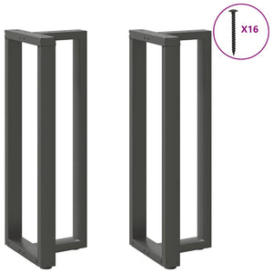 Stehtischbeine T-Form Anthrazit, 2er Set
