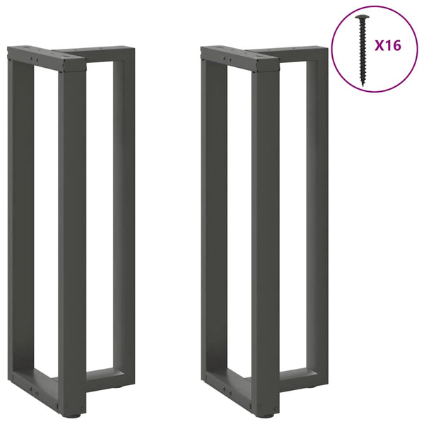 Stehtischbeine T-Form Anthrazit, 2er Set