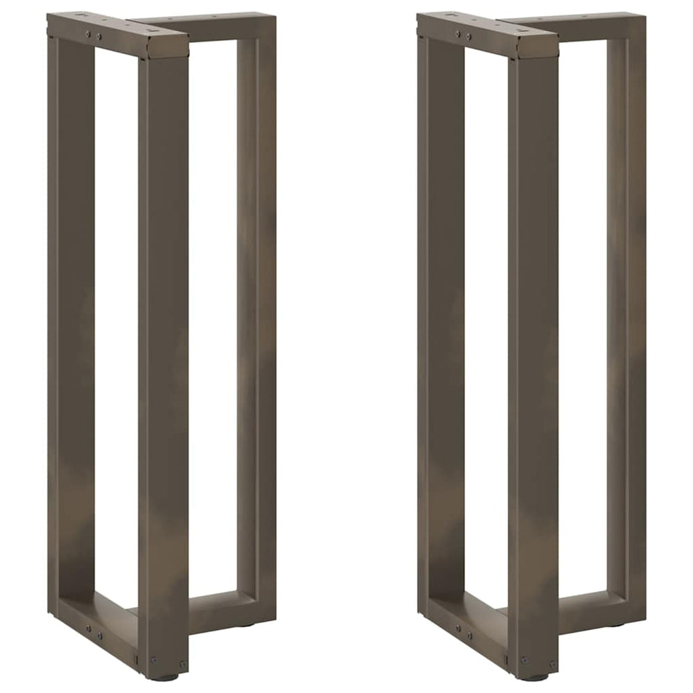 vidaXL Pieds de table de bar en T 2 pcs Acier brut 50x35x(110-111) cm Acier