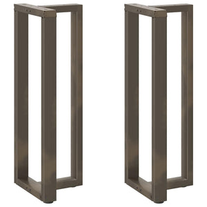 Stehtischbeine T-Form, 2er Set, Naturstahl